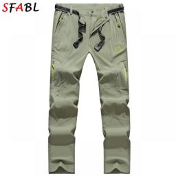 SFABL L-5XL Summer Quick Dry Pants Men Stretch Waterproof Tactical Pants Multi-Pocket Trousers Men Lightweight Hiking Man Pants