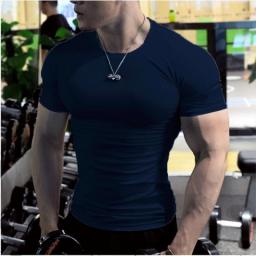 Men's Summer Short Sleeve Fitness T Shirt Running Sport Gym Muscle T-shirts Oversized Workout Casual High Quality Tops Clothing