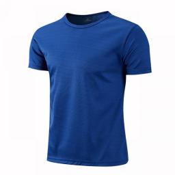 T-shirt Gym Jerseys Fitness Shirt Trainer Running T-shirt Men Breathable Sportswear Class Service Quick-drying Round Neck Sport