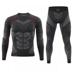 New Winter Quality Thermal Underwear Sets Men Fitness Training Wear Dry Anti-Microbial Stretch Thermo Underwear Male Warm