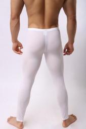 Men's Ultra-Thin Couple Ice Silk Base Underwear Long Johns Skin Men's Compression Pants Four Seasons Pajamas Inner Long Johns
