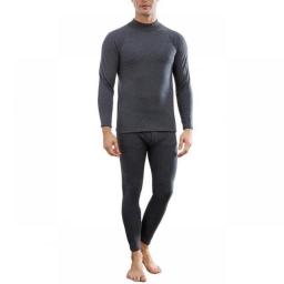 2Pcs/Set Turtleneck Men Thermal Underwear Set Wool Fleece Lining Long Johns Autumn Winter Bottoming Top Men Thermal Pants