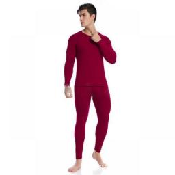 Winter Men's Thermal Underwear Set Breathable Comfortable Quick-heating Keep Warm Inner Wear Clothes Solid Color Long Johns Suit