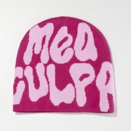 2023 New Knitting Beanies Hat Men Women Paragraph Quality Cap Mea Culpa Y2k Warm Fashion Hundred Take Cold Cap For Women Hats