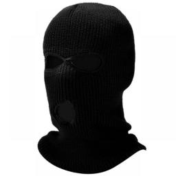 New Winter Warm Hat Three-Hole Wool Knitted Anti-Terrorist Headgear Robber Hoed Cool Gift Bandit Head Mask Outdoor Thermal Warm