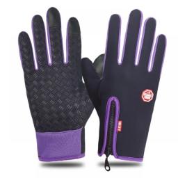 Winter Sports Gloves Waterproof Outdoor Touch Screen Men Antislip Cycling Skiing Zipper Windproof Women Warm Full Finger Gloves