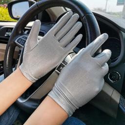 Woman Gloves For Summer Sunscreen Driving Gloves Female Thin Cotton Sweet Solid Color Non-Slip Touchscreen Breathable перчатки