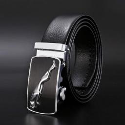 Men Belt Metal Luxury Brand Automatic Buckle Leather High Quality Belts For Men Business Work Casual Strap ZDP001A