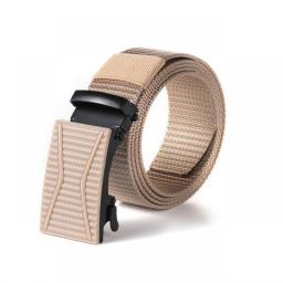 Nylon Automatic Buckle Men Belt Outdoor Tooling Jeans Solid Color Canvas Waistband High Quality Tactical Belt For Men Wholesale