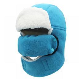 Connectyle Boys Girls Kids Warm Chunky Trapper Hood Hat Sherpa Lined  Windproof Balaclava Winter Russian Hats With Face Mask