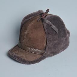 High Quality 2023 Winter Leather Hat Men Fur Lamb Wool Warm Thick Earflaps Bomber Hats Men's Baseball Cap Russian Hat