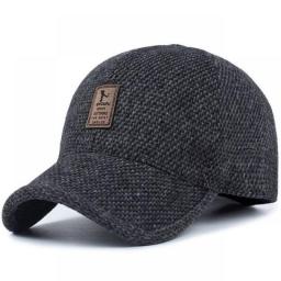 Retro Wool Winter Hats For Men Ear Cover Cap Sport Golf Baseball Caps Snap Back Women Casquette Dad Hat Caps Earflaps Hats