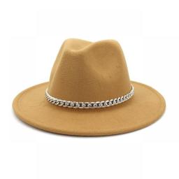 Men Women Black Wide Brim Fedora Hat British Style Trilby Party Formal Panama Cap Cowboy Autumn Winter Hats Wholesale