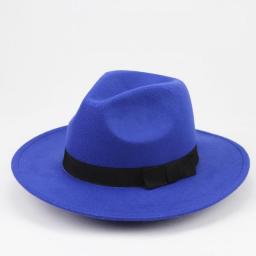 Free Shipping 2021 New Fashion Men Fedoras Women's Fashion Jazz Hat Summer Spring Black Woolen Blend Cap Outdoor Casual Hat