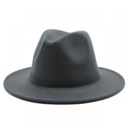 High Quality Man Wide Brim Panama Style Jazz Hat Wool Felt Fedora Hats For Women Unisex 모자 여성 페도라 모자 남자  Gorras