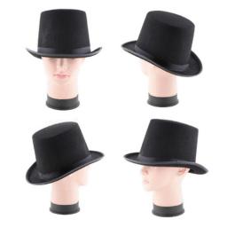 Retro Top Hat Magician Black Color Hat Costume Cosplay Halloween Props Party Supplies Steampunk Circus Ringmaste Role Play