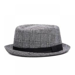 Rimiut New Spring Summer Retro Women & Men's Hats Fedoras Top Jazz Plaid Hat Adult Bowler Hats Classic Version Chapeau Hats