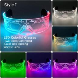 LED Luminous Glasses Colorful Glasses Light Up Glasses Prop For Festival KTV Bar Party Performance Props Halloween Supplies