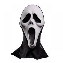 White Horror Ghost Face Cosplay Screaming Demon Scary Halloween Costume Props