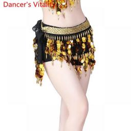 Women Belly Dance Coins Belt Belly Dance Hip Scarf Costume Accessories Dancing Skirt Decoration