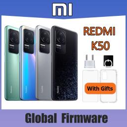 Original Xiaomi Redmi K50 5G Smartphone, Dimensity 8100 Octa Core 5500mAh Battery 67W Fast Charging 48MP Triple Camera 120Hz