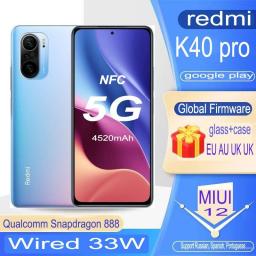 Redmi K40 Pro 33W 5G NFC Global Version Xiaomi Smartphone Mobile Phone NFC Snapdragon 888 6.67