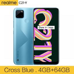 Realme C21Y 4G Smartphone 4GB 64GB 5000mAh Battery 13MP Camera Smart Phone 6.5” Display Mobile Smart Phone Fingerprint Sensor