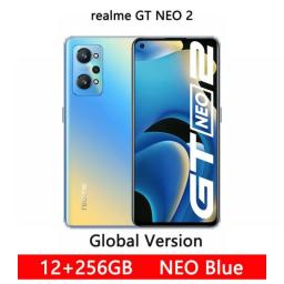 Global Version Realme GT NEO 2 Smartphone 12GB 256GB Snapdragon 870 5G 120Hz AMOLED 65W  Charge 5000mAh 64MP Camera Mobile Phone