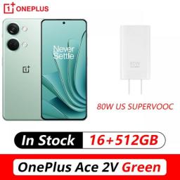 OnePlus ACE 2V 5G Mobile Phone 6.74 Inch 2.5D AMOLED Flexible Display 120Hz Dimensity 9000 Octa Core 80W SUPERVOOC NFC