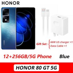 HONOR 80 GT 5G Mobile Phone 6.67 Inch AMOLED Screen Snapdragon 8+ Octa Core 66W SuperCharge 4800mAh NFC
