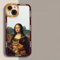 Great Art Aesthetic David Mona Lisa Clear Phone Case For IPhone 14 13 12 11 Pro Max Mini XS X XR SE 2020 7 8 Plus Soft Cover