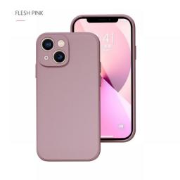 Phone Case For IPhone X XR XS 11 12 13 14 Pro Max 7 8 Plus Contracted Pure Color Shockproof Liquid Silicone Soft Back Cover
