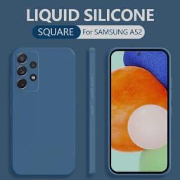 Liquid Silicone Case For Samsung Galaxy A52 A72 A71 A51 S20 FE S21 Ultra S10 Plus A50 A31 A70 A32 S23 A54 A53 5G S22 Soft Cover