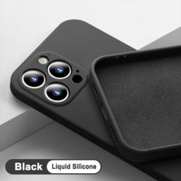 Official Square Liquid Silicone Soft Case For IPhone 14 13 11 12 Pro Max Mini X XR XS 7 8 Plus SE 2 Full Lens Protection Cover