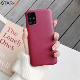 Candy Color Silicone Phone Case For Samsung Galaxy A51 A71 5g A31 A11 A41 M51 M31 A21s A91 A81 A01 Matte Soft Tpu Cover
