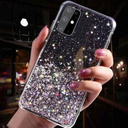 Luxury Glitter Star Case For Samsung Galaxy A31 A51 A71 A70 A50 A10 A20 A30 A80 A90 S10 S20 S21 S9 S8 Plus S10 E TPU Cover Case