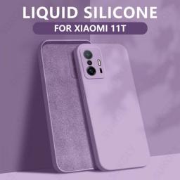 For Xiaomi 11T Pro Case Liquid Silicone Shockproof Soft Cover For Xiaomi Redmi Note 11 Pro 11s 11E 12 12T Mi 11 Lite 5G NE Coque