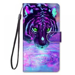 For OPPO A36 A76 A96 Case Tiger Animal Painted Phone Case For OPPO A96 A36 A76 A55 A95 A54 A74 A94 5G Case Wallet Stand Cover
