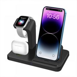 New 15W Fast Wireless Charger Stand 3 In 1 For IPhone 14 13 12 11 X 8 Apple Watch 8 Airpods Pro Wireless Charging Dock Station