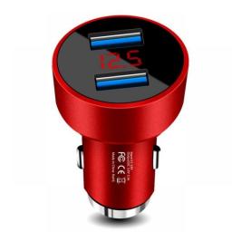 Portable Cigarette Lighter Durable Car Charger Universal Dual Usb Qc 3.0 Led Voltmeter For Mobile Phones Car Accessories