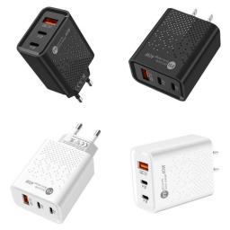 PD40W QC 3.0 Mobile Phone USB Charger Fast Charge For IPhone 13 Samsung Xiaomi Huawei 3 Ports USB C Travel Charger Wall Adapter