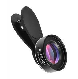 Long Distance Phone Macro Lens 30-120mm Far Shot Macro Manicure Eyelash Live Mobile Phone Lens 4k HD High Quality