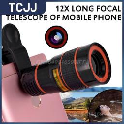 Hd Lens Holder Telephoto Telescope Lens Camping Hunting Sports With Tripod Mini Monocular Zoom Lens New 2023 Adjustable Abs 12x