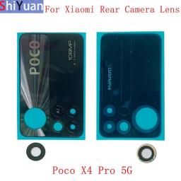 10pcs Back Rear Camera Lens Glass For Xiaomi Poco X4 Pro 5G Camera Glass Lens Replacement Repair Parts