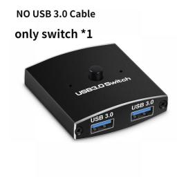 USB 3.0 Switch Selector KVM Switch 5Gbps 2 In 1 Out USB Switch USB 3.0 Two-Way Sharer For Printer Keyboard Mouse Sharing