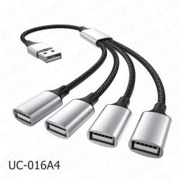 1 Male Plug To 2 3 Female Socket USB C Type-C OTG Extension Line Y Splitter Data Charging Cable Power Adapter Converter Splitter