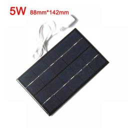 Portable USB Solar Panel Sunpower 5V DIY Solar Charge 5W Polycrystalline Silicon Solar Battery Mobile Phone Charging Accessories