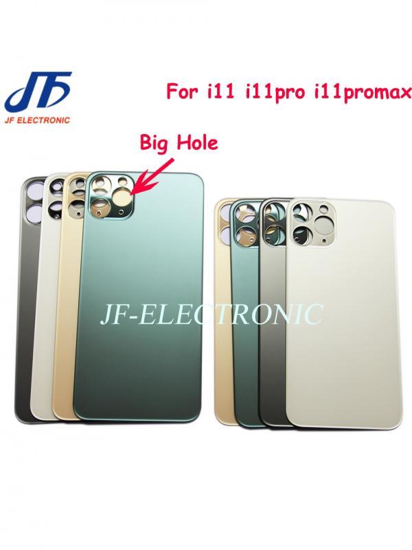10Pcs Back Battery Glass Cover Wide Bigger Camera Big Hole Replacement For IPhone 11 Pro Max Rear Housing Door
