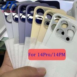 10Pcs Back Battery Glass Cover Wide Camera Big Hole Replacement For IPhone 14 Pro Max Plus Rear Housing Door
