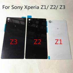 For Sony Xperia Z1 Z2 Z3 Rear Door Battery Back Housing Glass Replacement Cover Case With Logo
